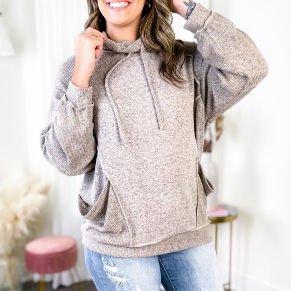NWOT Loose Fit Cowl Neck Pullover by Vanilla Bay, Color: Oatmeal Size: M